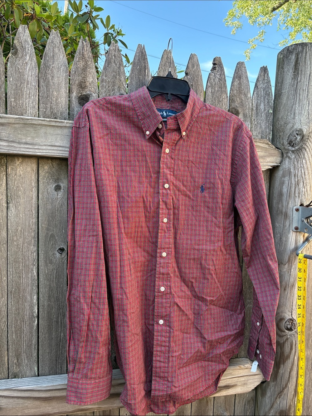 Ralph Lauren large plaid cotton shirt.